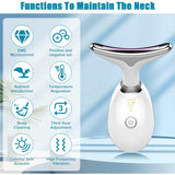 Dual-Function 3 Colors Face and Neck Massager with LED Light
