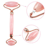 Pink Crystal Roller Butterfly Jade Facial Beauty Massager