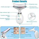 Dual-Function 3 Colors Face and Neck Massager with LED Light