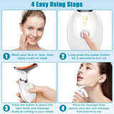 Dual-Function 3 Colors Face and Neck Massager with LED Light