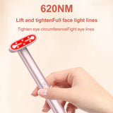 7 Colors Red Light LED Beauty Facial Wand EMS Microcurre Vibration Skin Rejuvenation 
