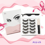 Magnetic Eyelashes 3D Faux Mink Eyelash Makeup Magnet Lashes Eyeliner 