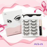 Magnetic Eyelashes 3D Faux Mink Eyelash Makeup Magnet Lashes Eyeliner 